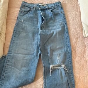 Levi's Light Blue Distressed Women Jeans